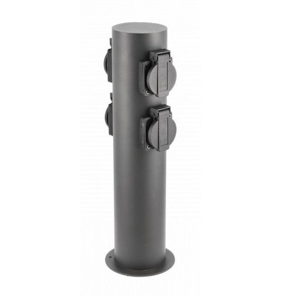Стовпчик садовий GTV CORTA-P 36, IP54, 4*розетки Schucko, max.3500W, графіт (OS-CORP36G-30) OS-CORP36G-30 фото