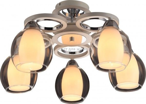 Люстра ALTALUSSE INL-9322C-05 White & Chrome 8599879905155 фото