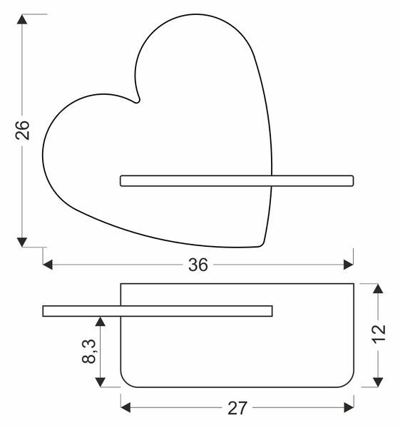 Настінний світильник Candellux 21-03850 Heart 21-03850 фото