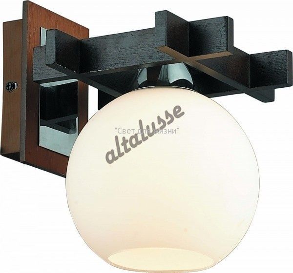 Бра ALTALUSSE INL-3089W-01 Chrome & Wengue 8599879301506 фото
