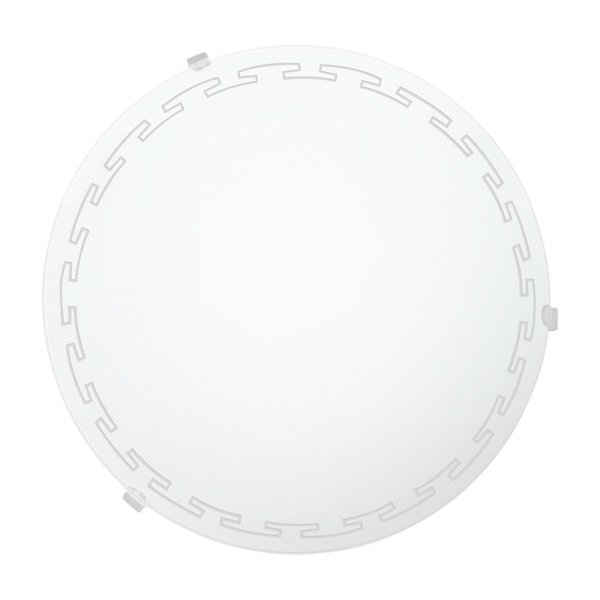Світильник стельовий скляний круглий Декора 10070 Греція d250 1x60Вт білий 52347 фото