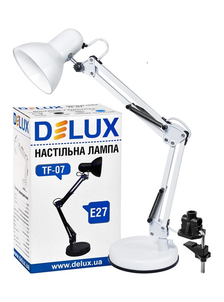 Настольная лампа DELUX 90012374 TF-07_E27 белый 90012374 фото