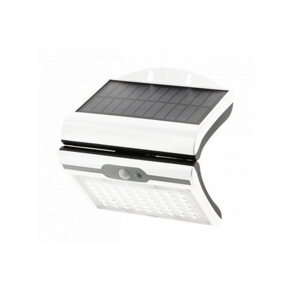 Прожектор GTV RAMOS, сонячна панель, датчик руху/сутiнкiв, 50W, IP44, 6400K, бiлий (LD-RAMOS50W-CW-00) LD-RAMOS50W-CW-00 фото