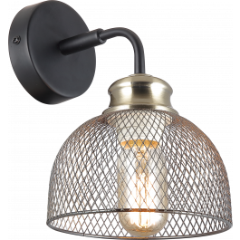 Бра ALTALUSSE INL-6144W-01 Matt Black & Antique Brass INL-6144W-01 фото