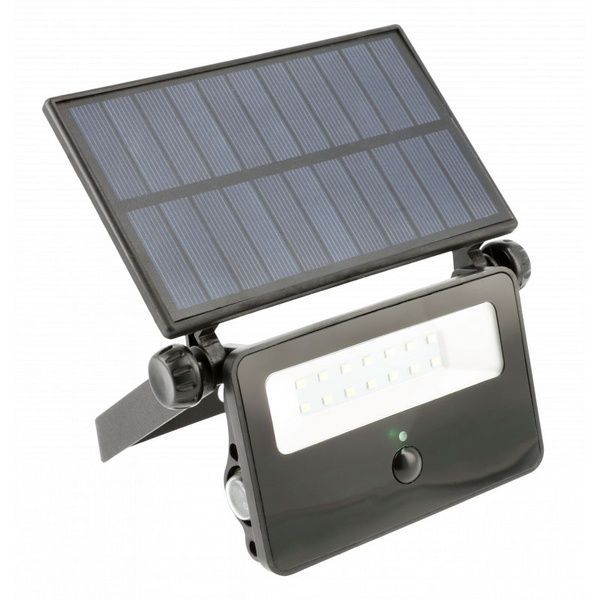 Прожектор GTV LUMOS, датчик руху, сонячна панель, 10W, 6400K, IP65, 120&deg; (LD-LUMOS10W-64) LD-LUMOS10W-64 фото