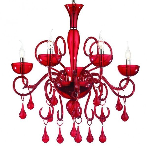 Люстра Ideal Lux Lilly Sp5 Rosso (073453) 73453 фото