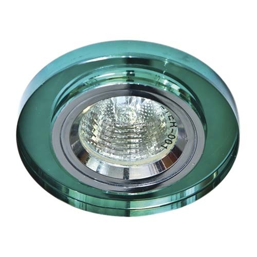 Встраиваемый светильник Feron 8060-2 зеленый серебро 20115 20115 фото