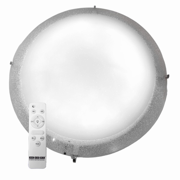 Светильник светодиодный стеклянный потолочный с пультом круглый Декора 84010 Антарктида 52455 фото