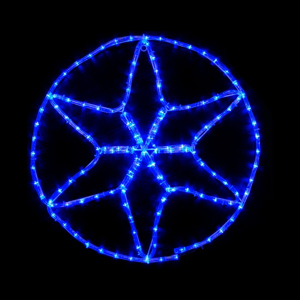 Гірлянда зовнішня DELUX MOTIF Star 0,6*0,6м 13 flash синій IP 44 EN 90012984 фото